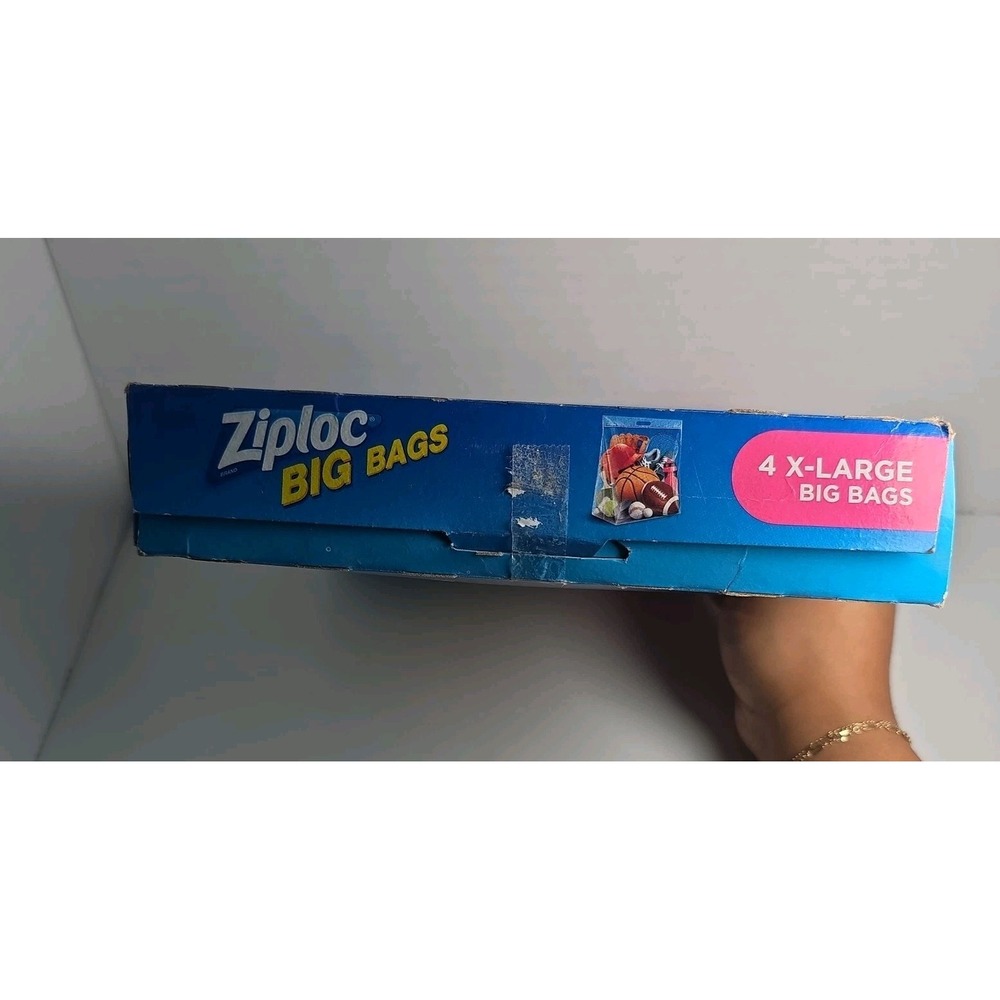 Ziploc Big Bag XL 10 Gallon Double Zipper Sturdy Handle 3 Bags - Picture 3 of 4